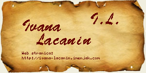 Ivana Lačanin vizit kartica